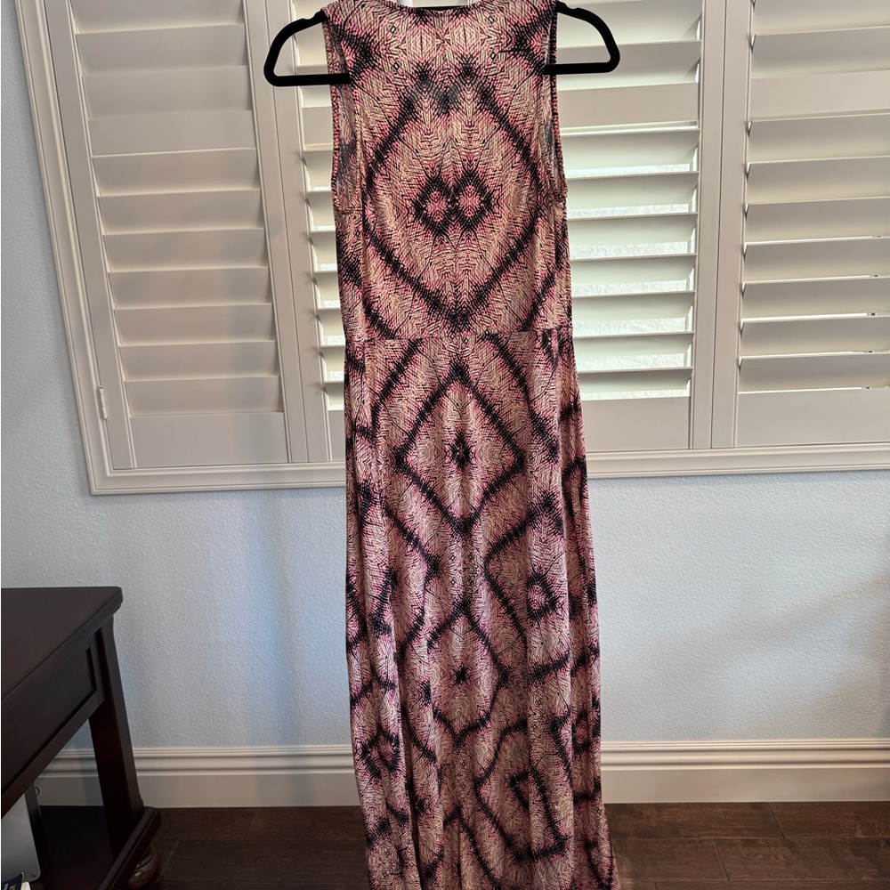 London Times Pink Halter Maxi Sundress